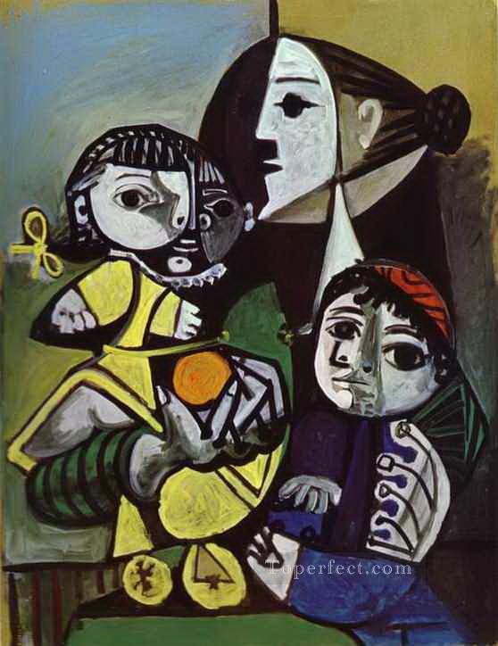 Francoise Claude and Paloma 1951 Cubism Oil Paintings
